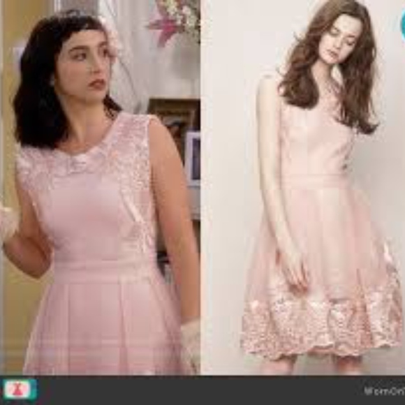 Maje Women's Pink Reason Honeycomb Knit Dress - Picture 5 of 8